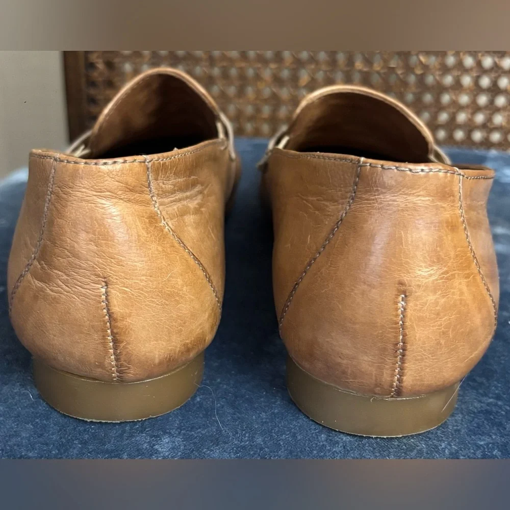 Paul Green light Brown Leather Loafers - Picture 5 of 6